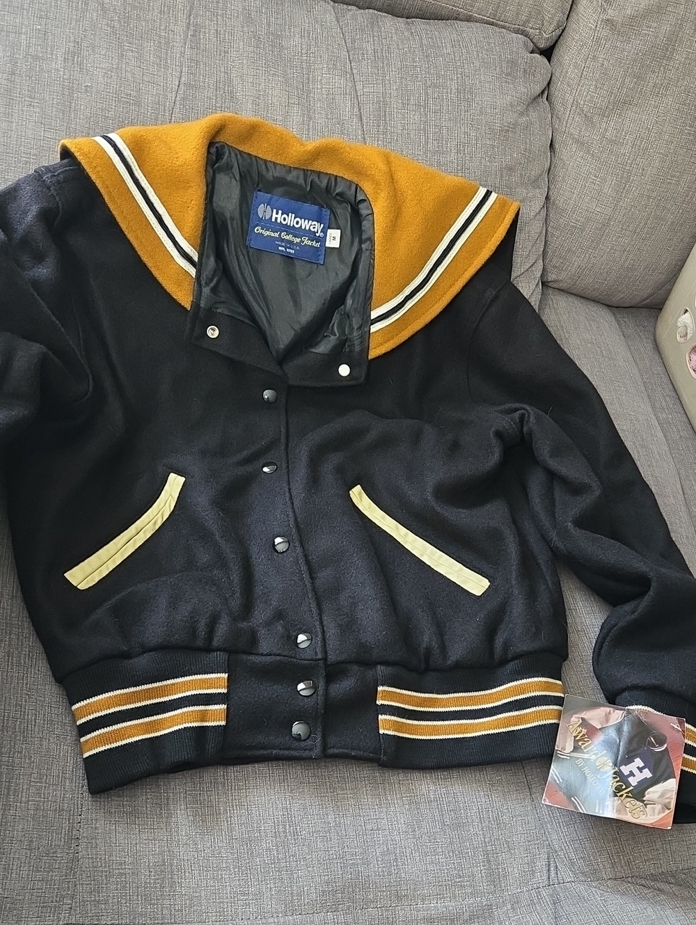 Holloway Black & Gold College Jacket NWT